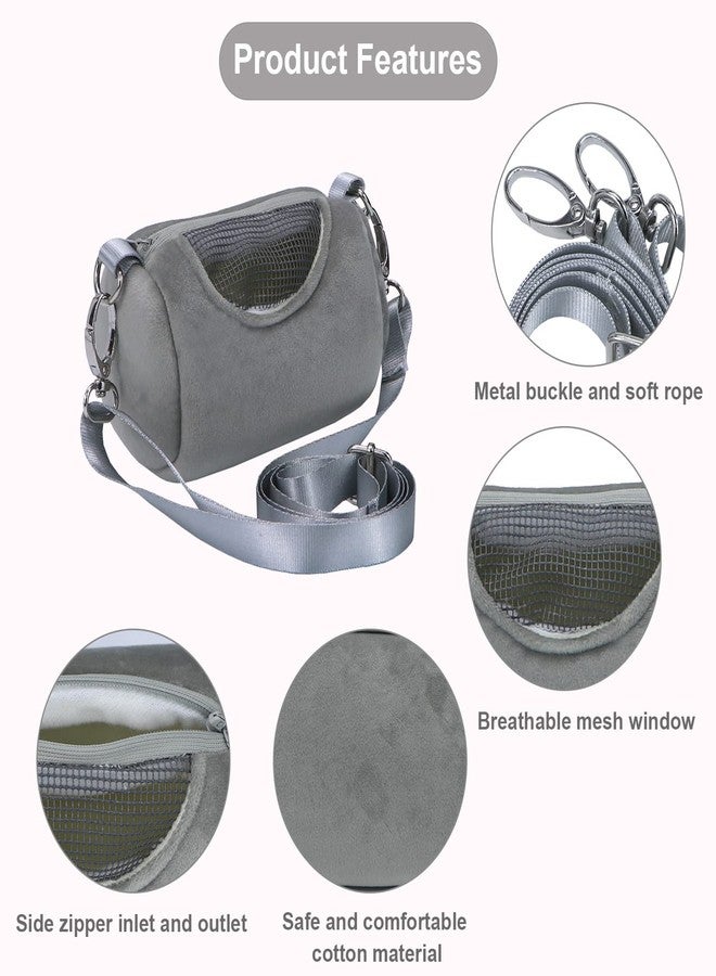 Litewoo Hamster Travel Carrier Portable Outgoing Breathable with Adjustable Shoulder Strap Pet Carrying Bag for Sugar Glider Hamster Rat Chipmunk - Image 3